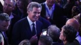 California Valisi Gavin Newsom, Chicago'da düzenlenen Demokratik Ulusal Kongre'sinde- 20 Ağustos 2024. 