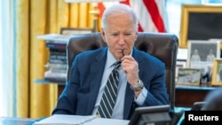 ABD Başkanı Biden World Central Kitchen ekibinin İsrail saldırısında ölmesinin ardından Başbakan Netanyahu ile görüştü. Biden ABD’nin Gazze politikasının İsrail’in sivillerin korunmasına ilişkin atacağı somut adımlara bağlı olduğunu söyledi, 4 Nisan 2024. 